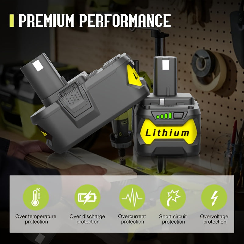 2pcs Lithium-Ion Battery for Ryobi One+