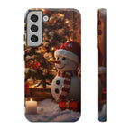 Coque de téléphone de Noël avec bonhomme de neige festif