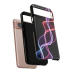 Neon Light Wave Abstract Glow, Phone Case
