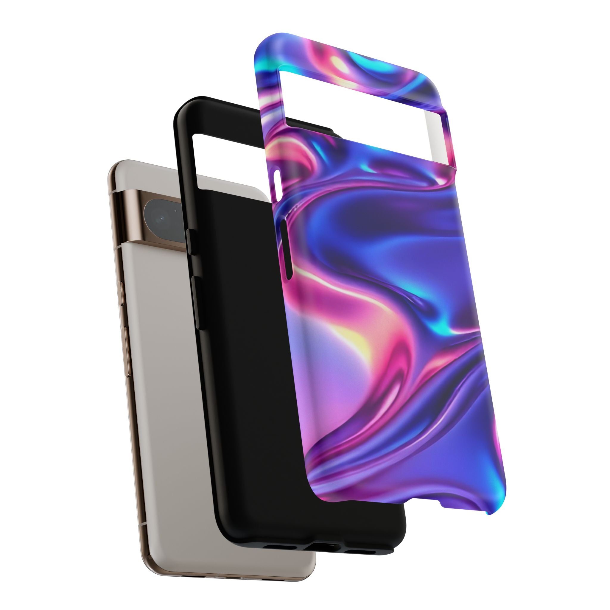Vibrant Phone Case with Colorful Wave Design, Tough Phone Cover, Stylish Smartphone Case, Unique Gift for Her, Phone Accessories