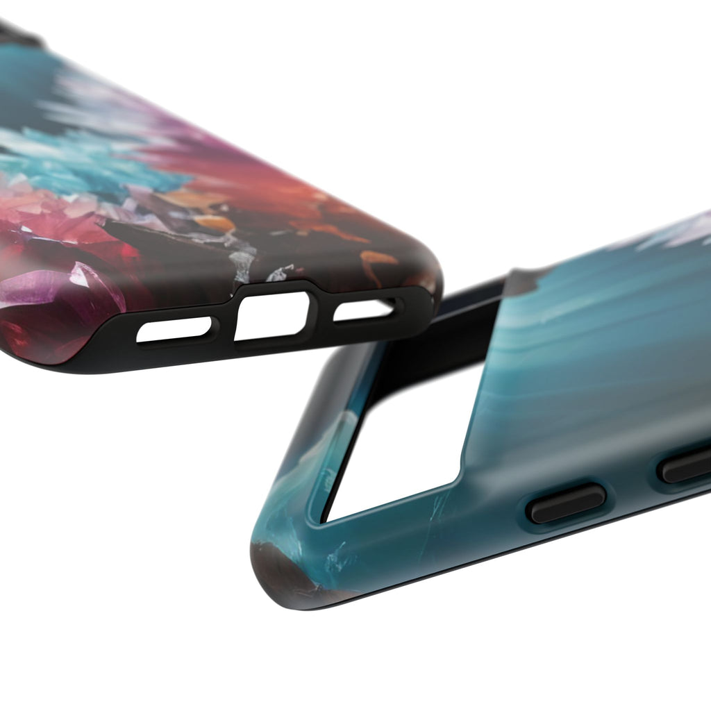 Colorful Crystal Cave Light Beam, Phone Case