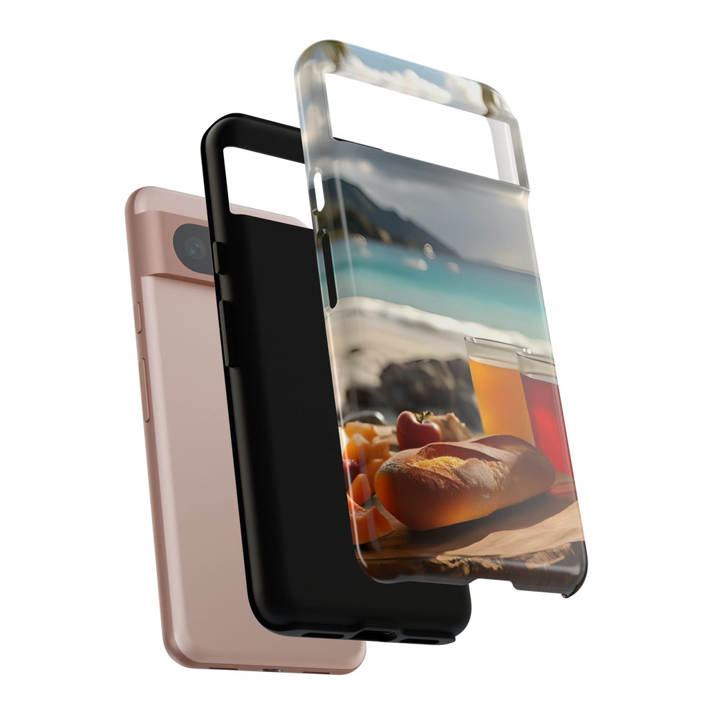 Tropical Beach Picnic View, Phone Case