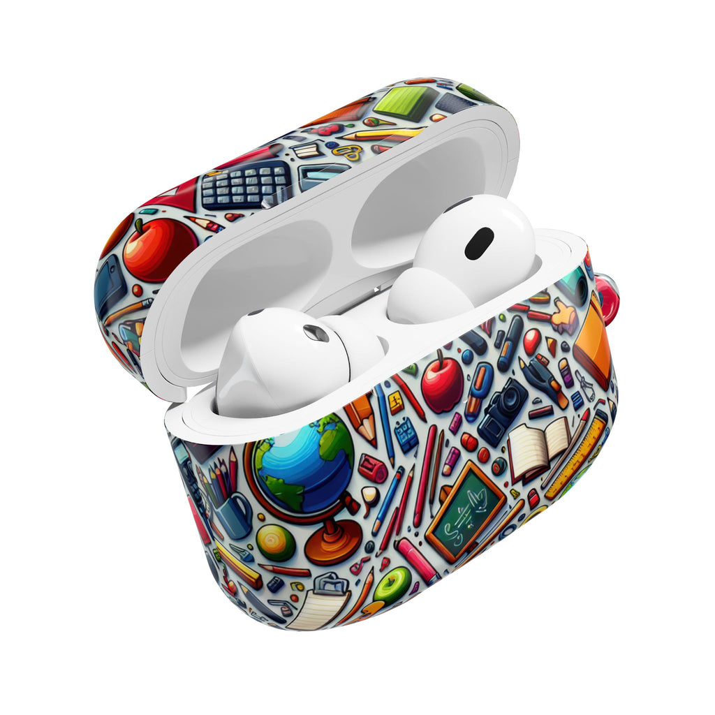 Colorful School Supplies AirPod Cases, Student Gift, Teacher Appreciation, Back to School, Fun Accessories, Personalized Tech Cover