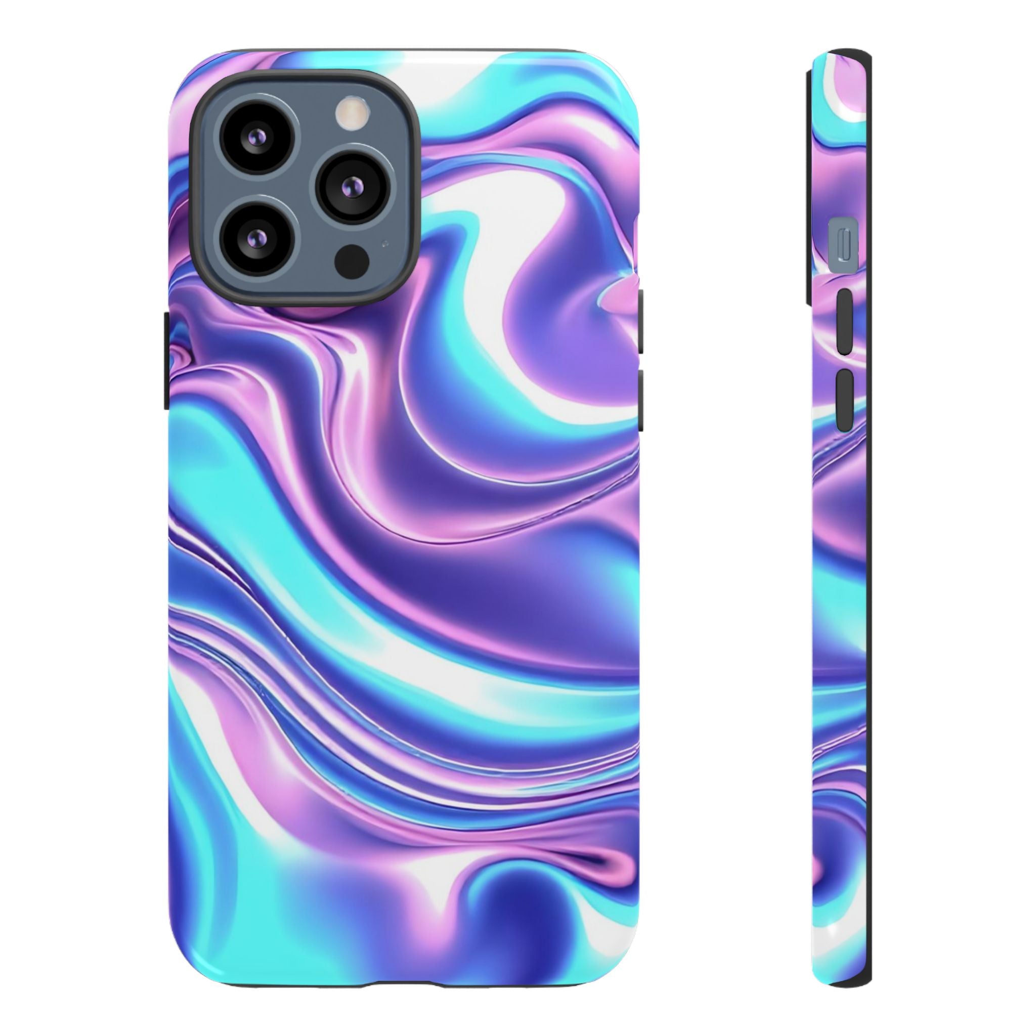 Colorful Phone Case, Tough Case, Swirl Design Phone Cover, Vibrant Phone Accessory, Gift for Her, Trendy Mobile Protection