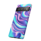 Coque de téléphone colorée, résistante, motif tourbillonnant, accessoire de téléphone dynamique, cadeau pour elle, protection mobile tendance