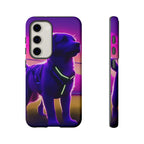 Coque de téléphone motif chien néon vibrant