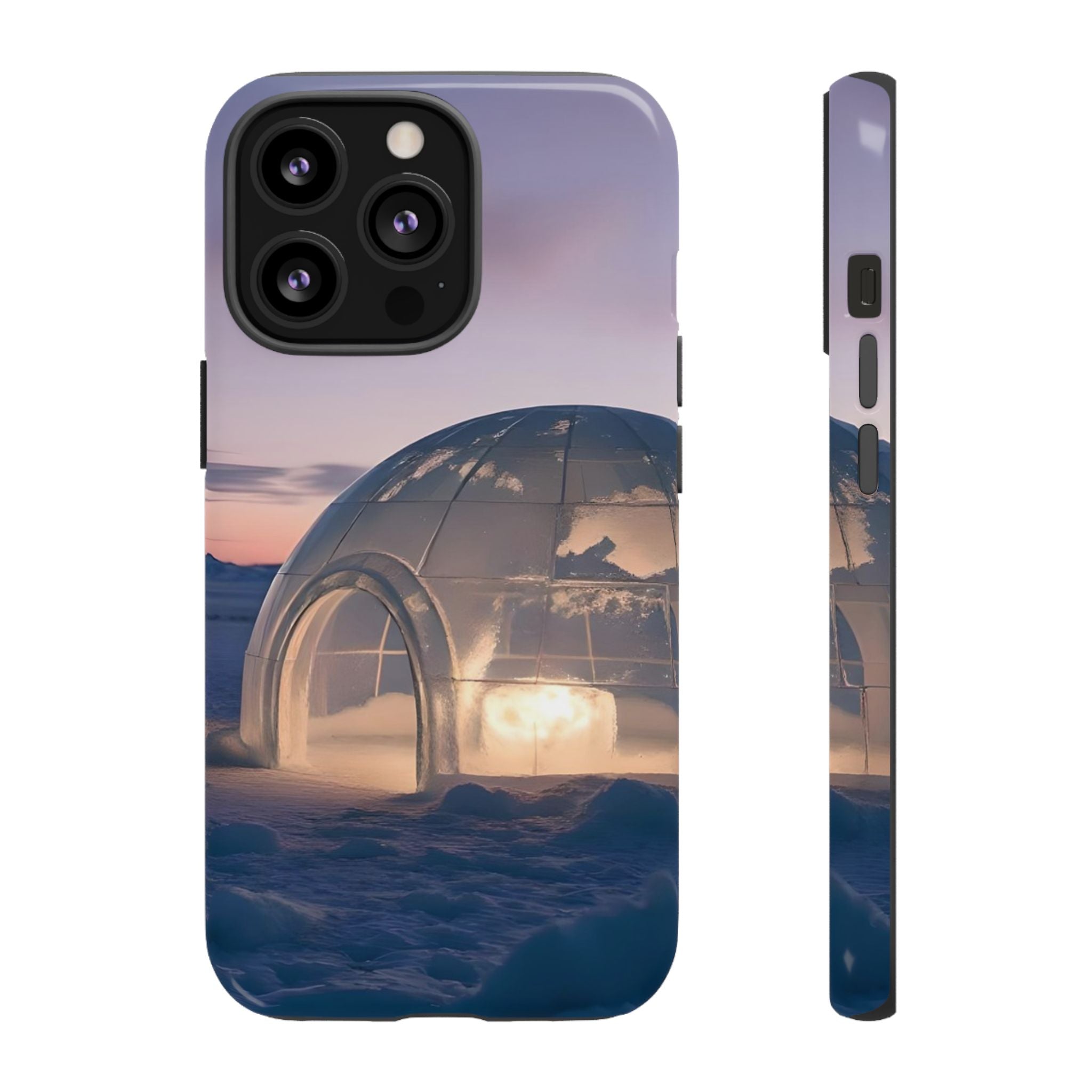 Stylish Phone Case with Igloo Design, Tough Cases for Outdoor Lovers, Unique Gift for Adventurers, Phone Cover for Winter, Protective Cases