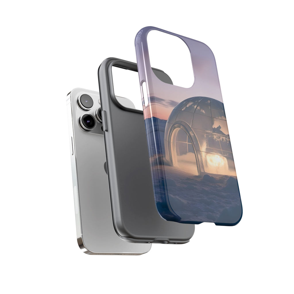 Arctic Igloo Twilight Snow Landscape, Phone Case