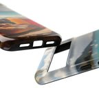 Vue d'un pique-nique sur une plage tropicale, étui pour téléphone