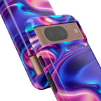 Coque de téléphone vibrante avec motif de vagues colorées, coque robuste et élégante, cadeau unique pour elle, accessoires de téléphone