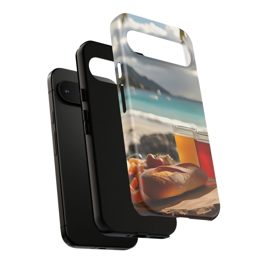 Tropical Beach Picnic View, Phone Case