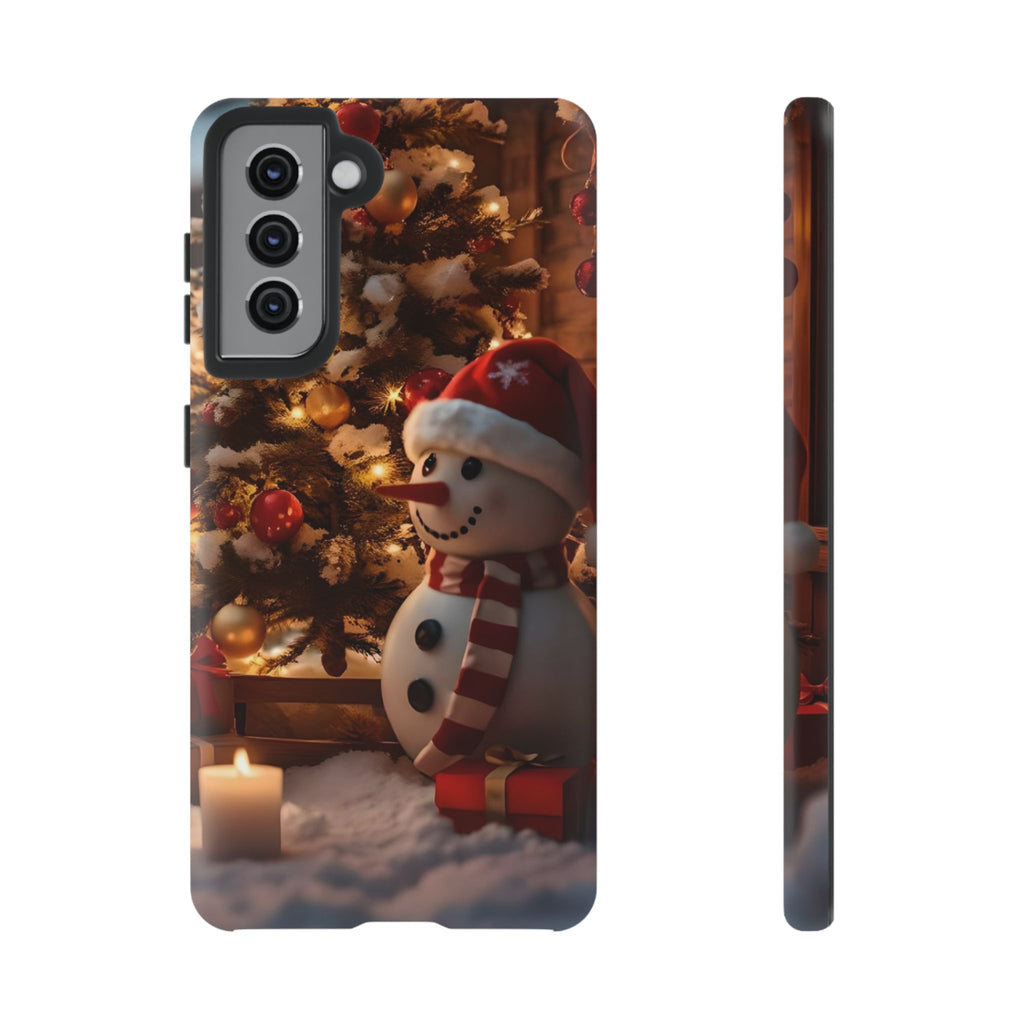 Coque de téléphone de Noël avec bonhomme de neige festif