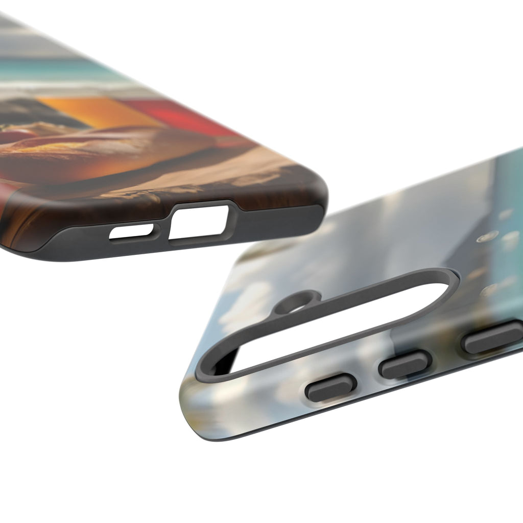 Tropical Beach Picnic View, Phone Case