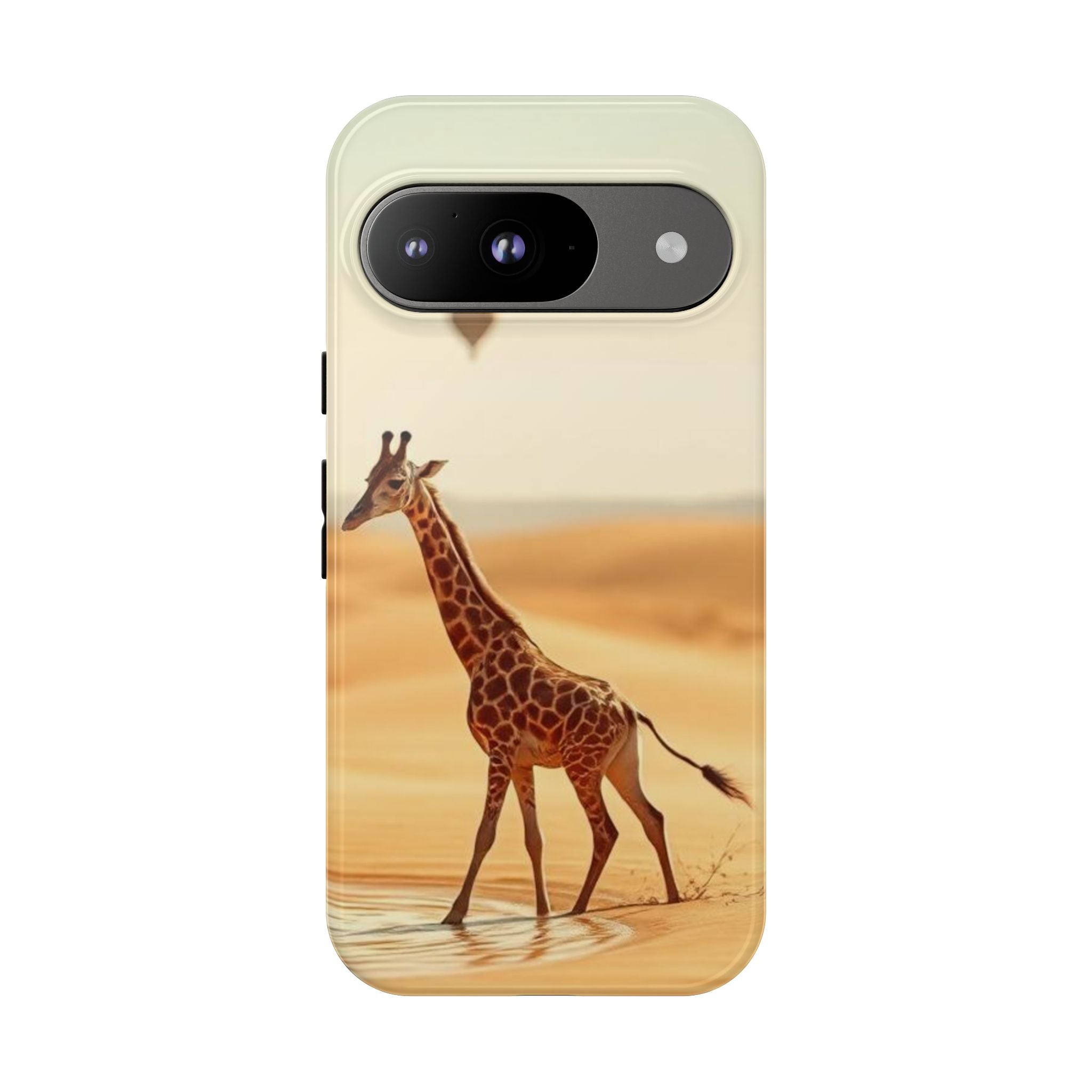 Giraffe Desert Scene, Phone Case
