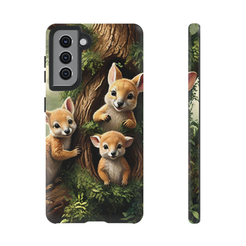 Étui de téléphone à imprimé bébé animal des bois