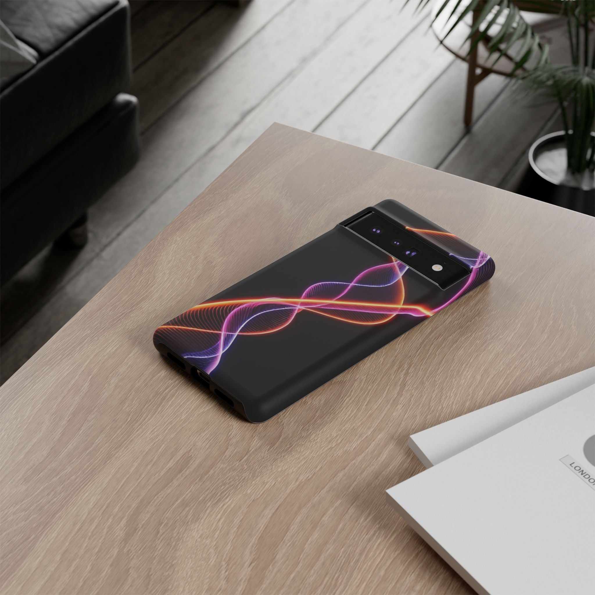 Vibrant Phone Case with Abstract Light Design, Artistic Phone Cover, Modern Tech Accessory, Gift for Tech Lovers, Personalized Phone Case