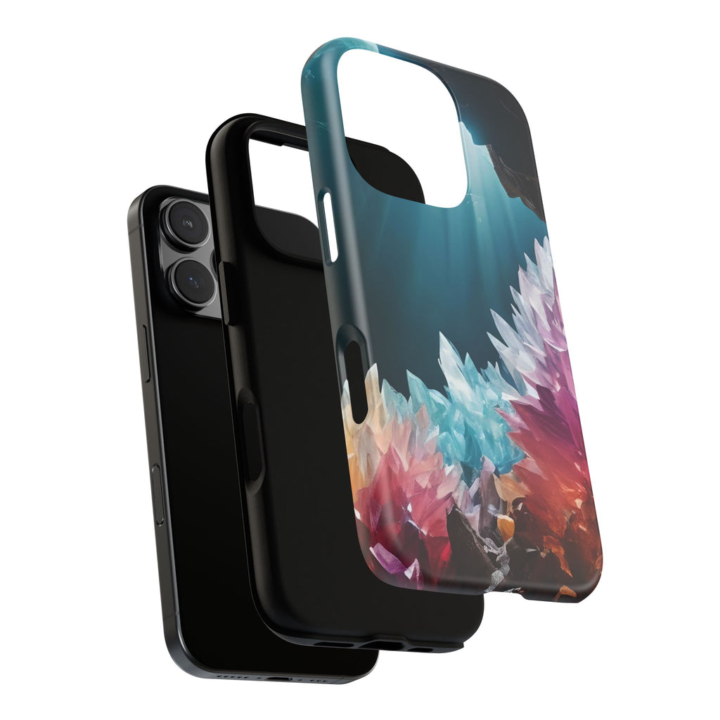 Colorful Crystal Cave Light Beam, Phone Case