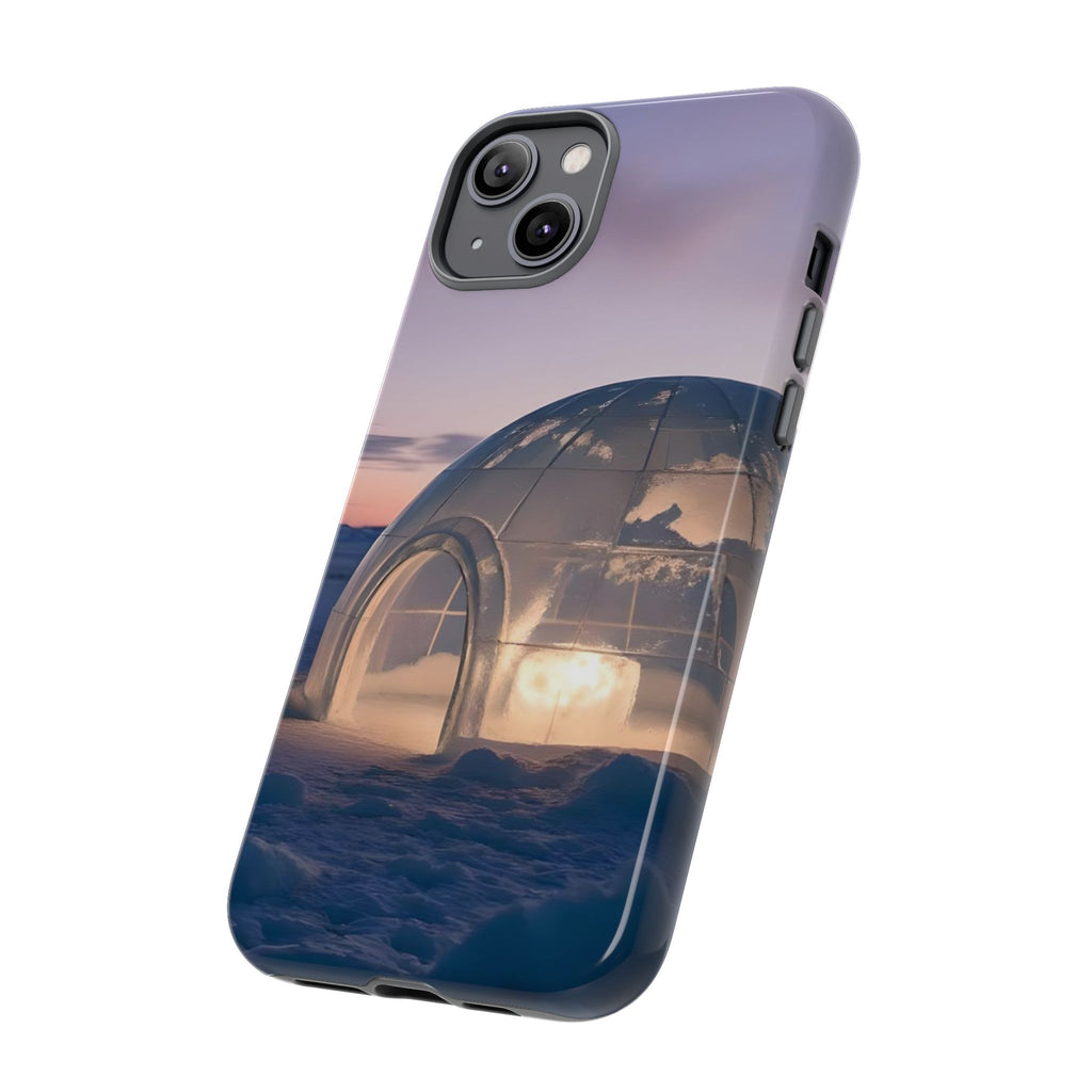 Arctic Igloo Twilight Snow Landscape, Phone Case