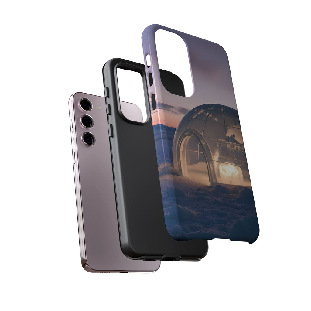 Arctic Igloo Twilight Snow Landscape, Phone Case
