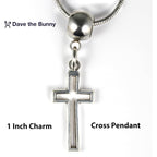 Cross Necklace - Christian Religious Stainless Steel Chain-1