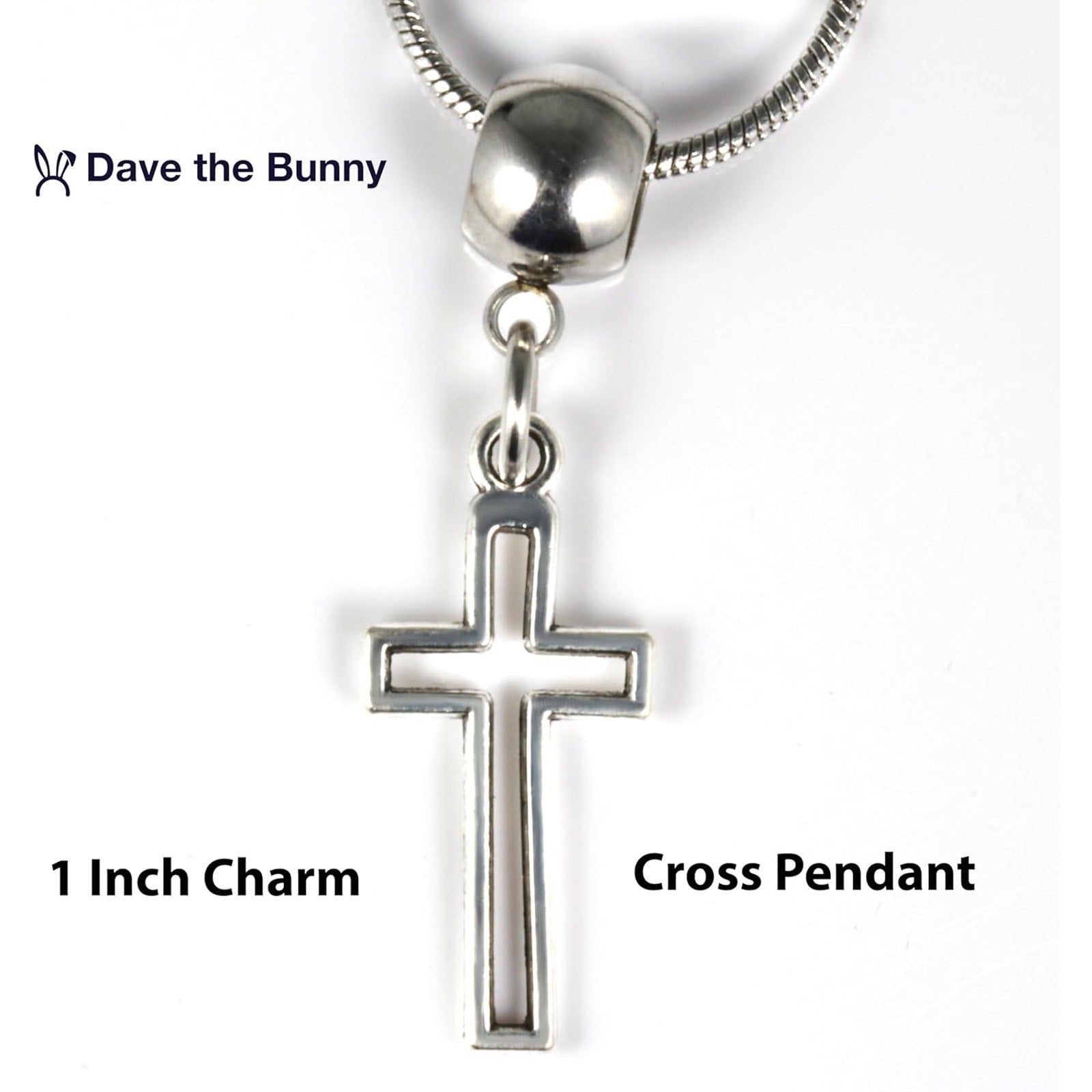 Cross Necklace - Christian Religious Stainless Steel Chain-1