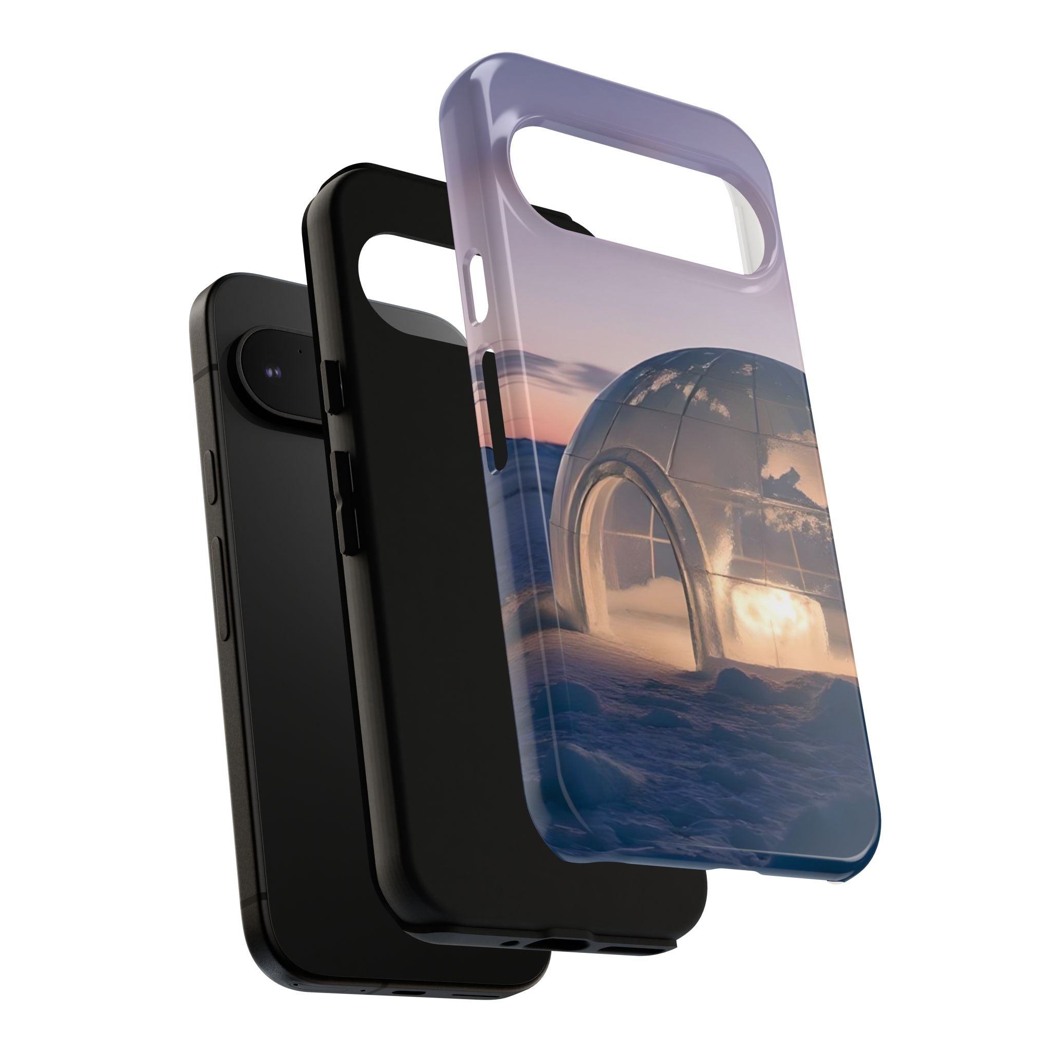 Arctic Igloo Twilight Snow Landscape, Phone Case