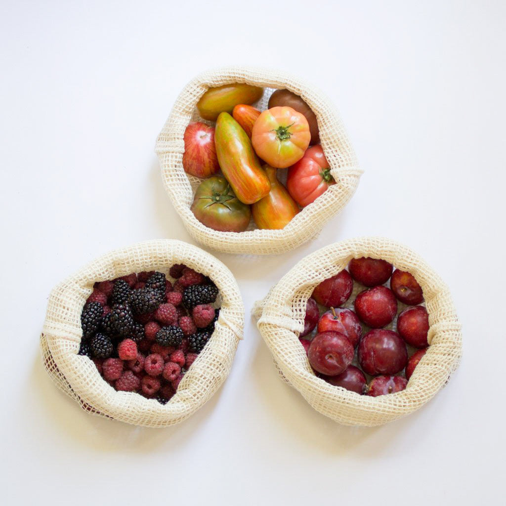 Reusable Organic Cotton Mesh Produce Bag - Zero Waste Plastic Free