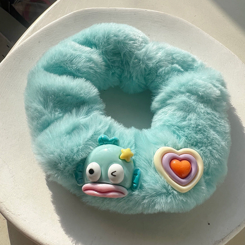 Flying Fish Plush Hair Tie- 4pcs Set