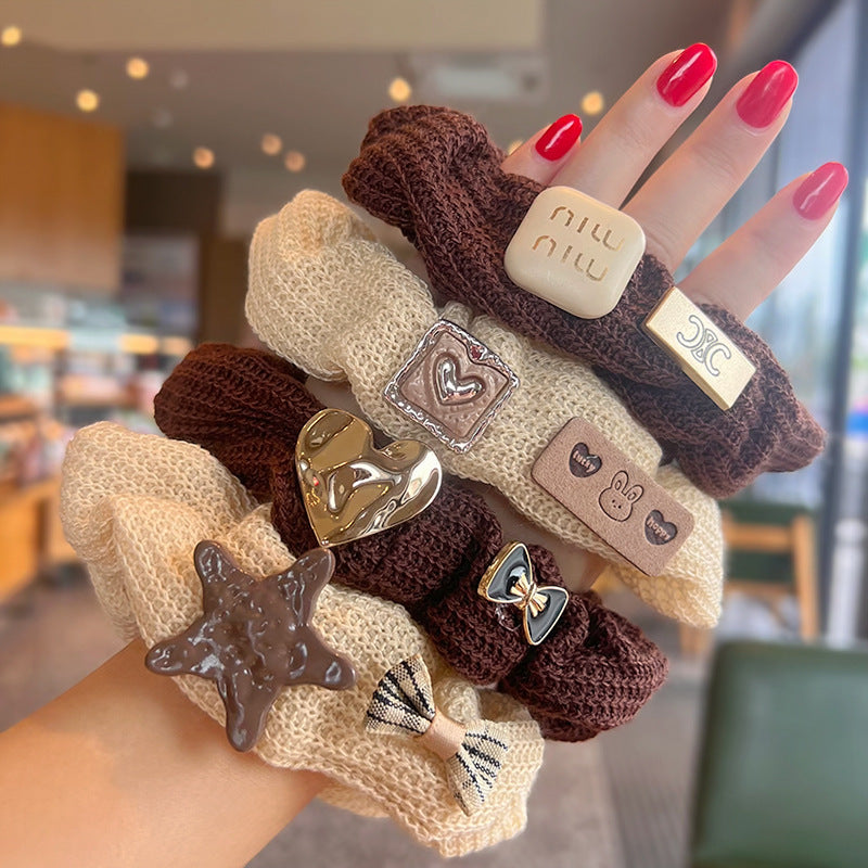 Love Star Knitted Wool Hair Tie