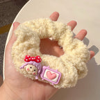 Pink Curly Plush Princess Hair Tie