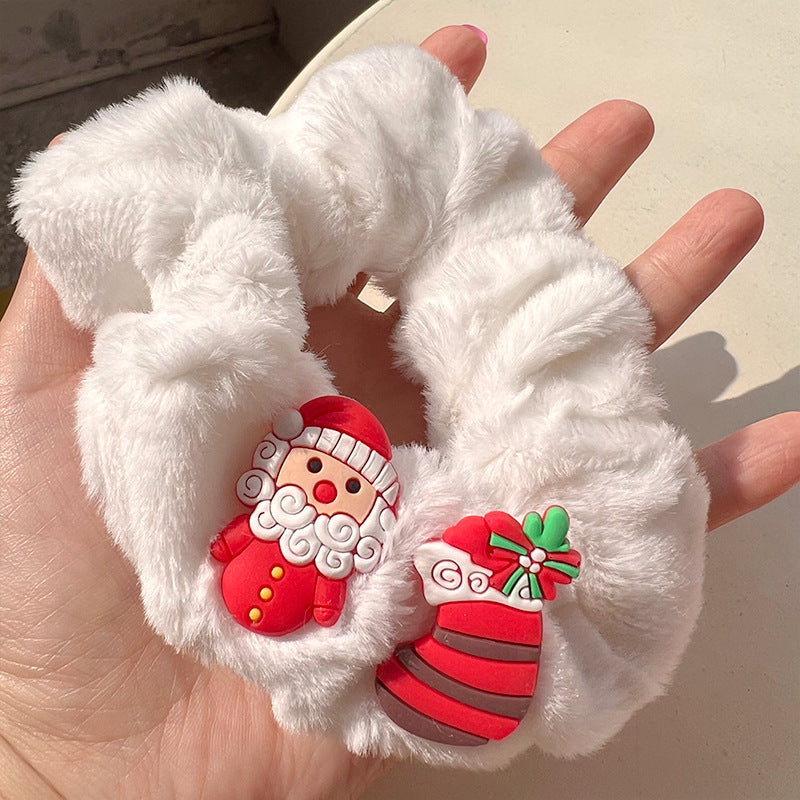 Christmas Snowman Plush Hair Tie