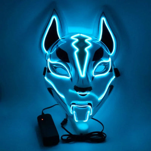 Neon LED Luminous Design, Full Face Mask with EL Wire