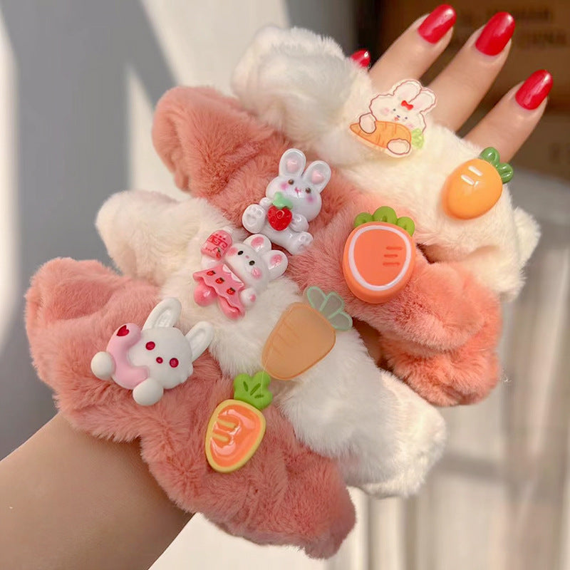 Cute Bunny Plush Hair Tie