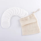 10 Reusable Organic Bamboo Cotton Facial Pads - Zero Waste Plastic