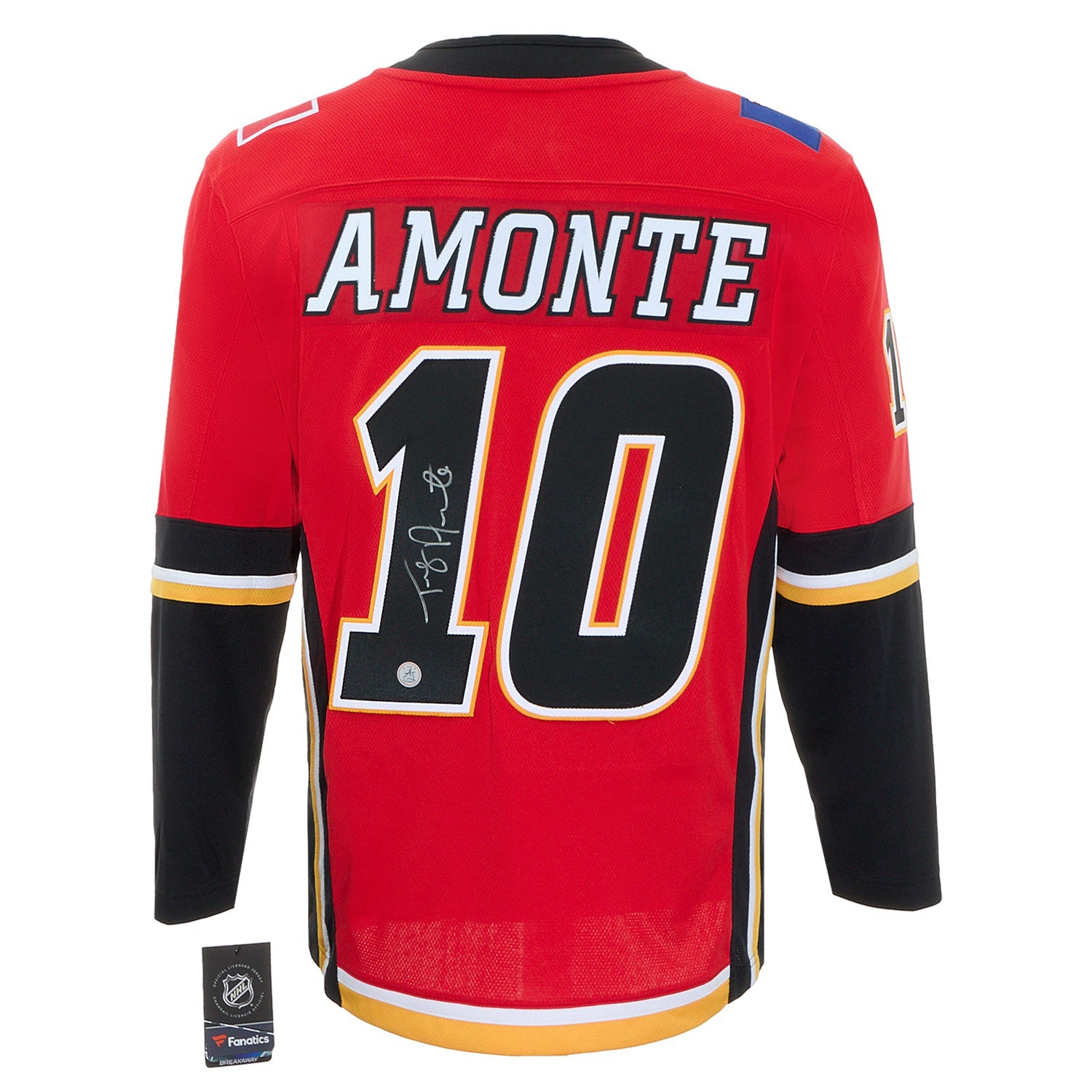 Tony Amonte Signed Calgary Flames Black Logo Fanatics Breakaway Jersey