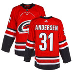 Frederik Andersen Autographed Carolina Hurricanes adidas Jersey