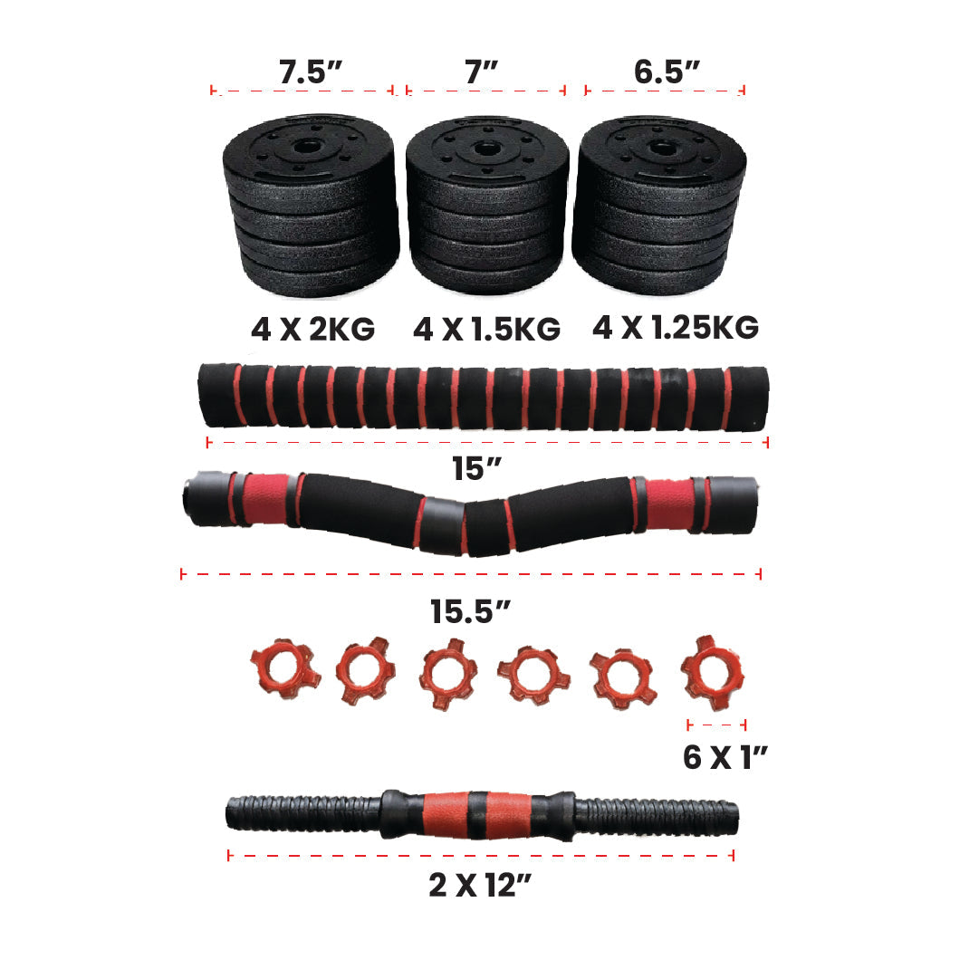 Adjustable Dumbbell Set (Barbell and Dumbbells)