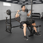 Adjustable Workout Bench with Lat Pulldown Pulley, Scott Bench & Barbell Rack ST6655