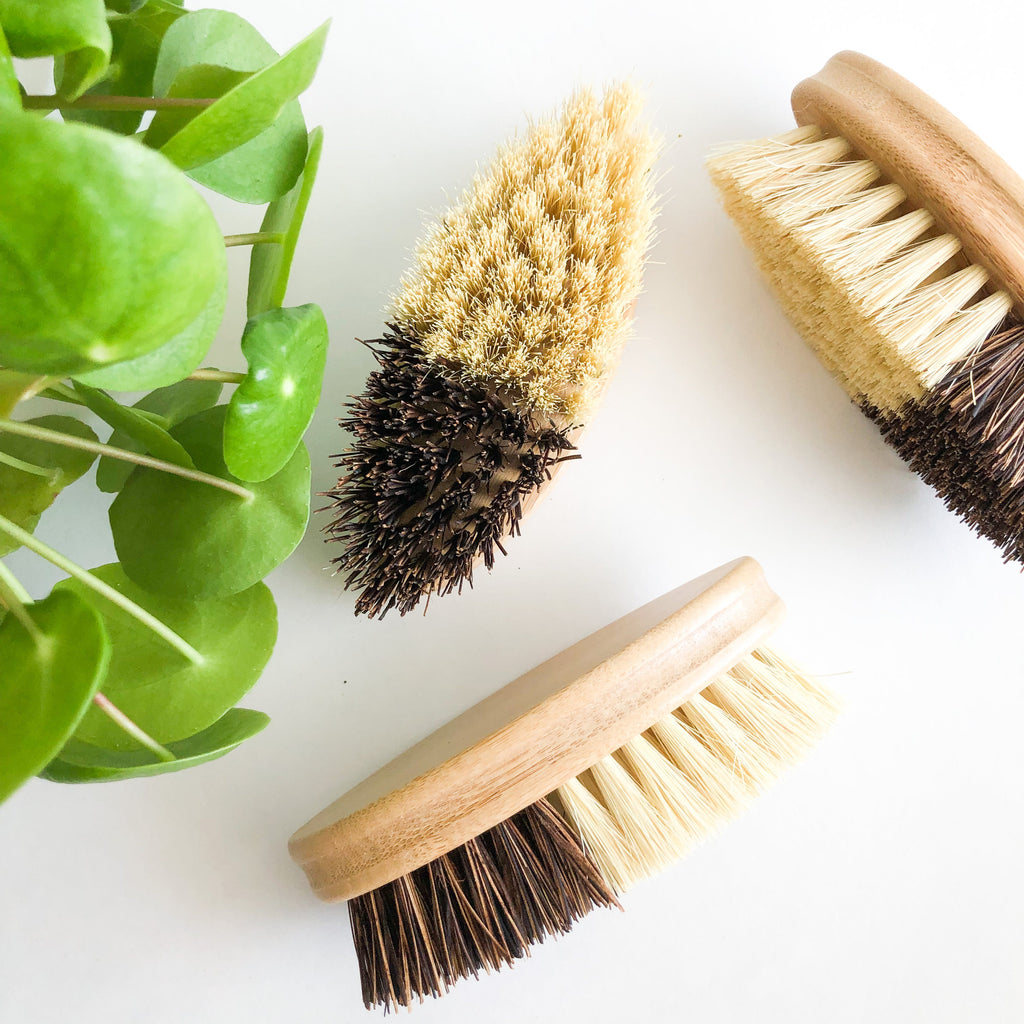 Bamboo Sisal/Palm Fiber Vegetable Brush-Zero Waste Natural Kitchen