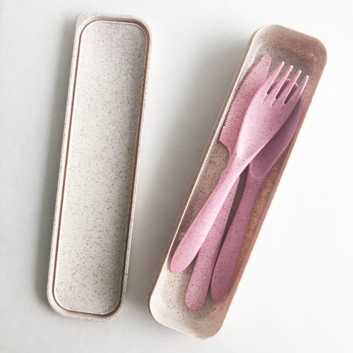 Reusable Wheat Straw Cutlery Set