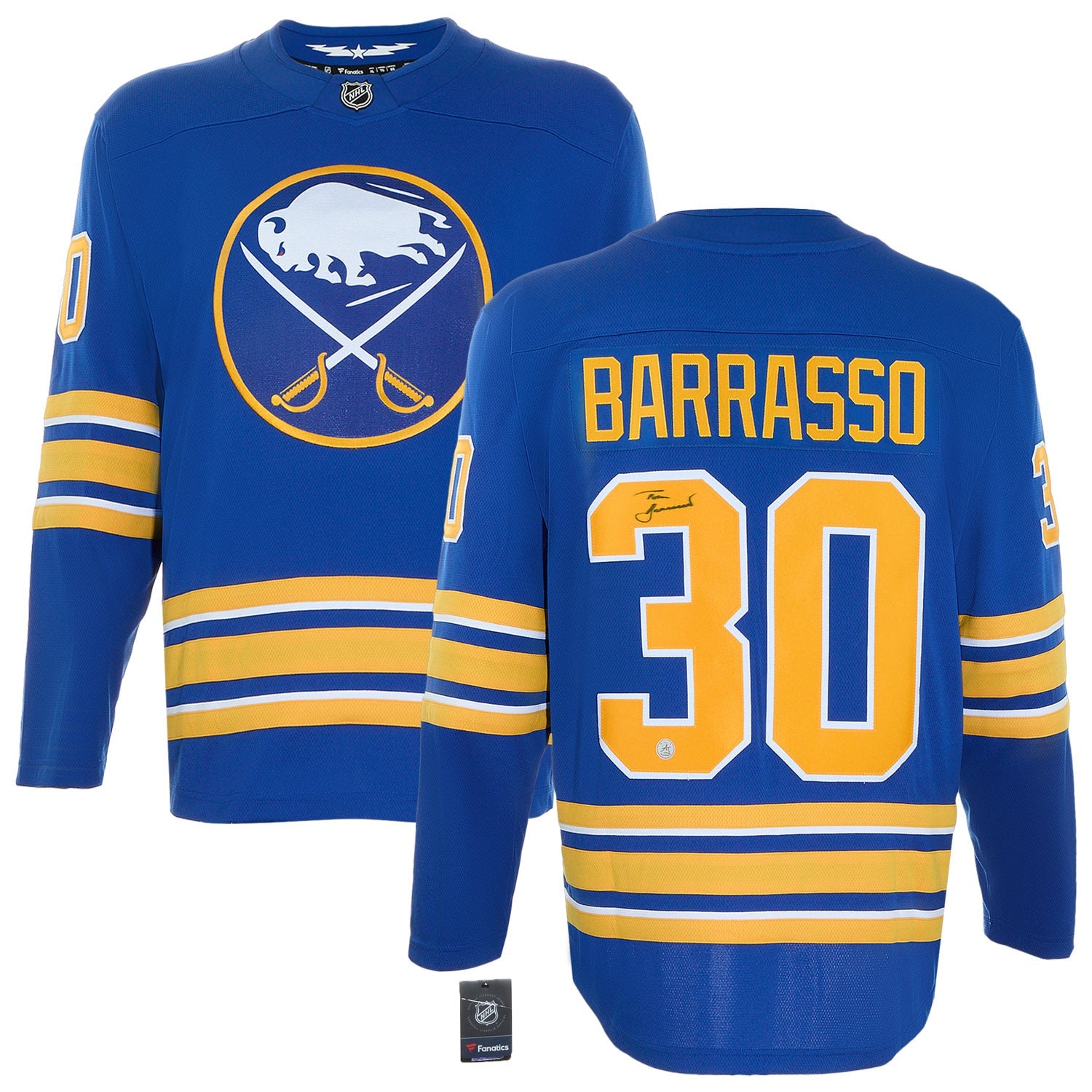 Tom Barrasso Autographed Buffalo Sabres Fanatics Breakaway Jersey