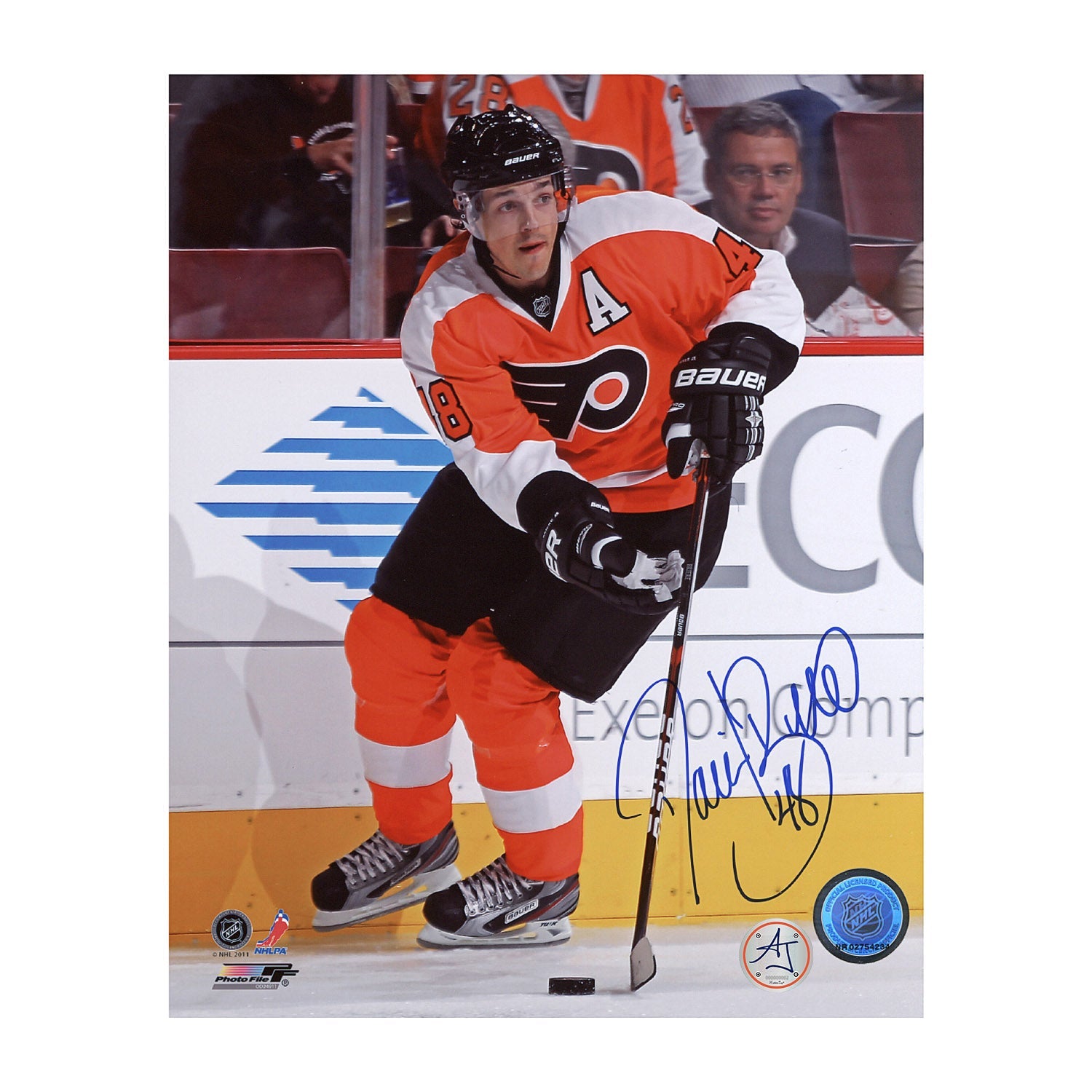 Daniel Briere Autographed Philadelphia Flyers Hockey 8x10 Photo