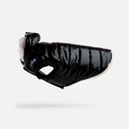 Emma Dog Jacket – Shiny Black Water-Resistant Winter Coat with
