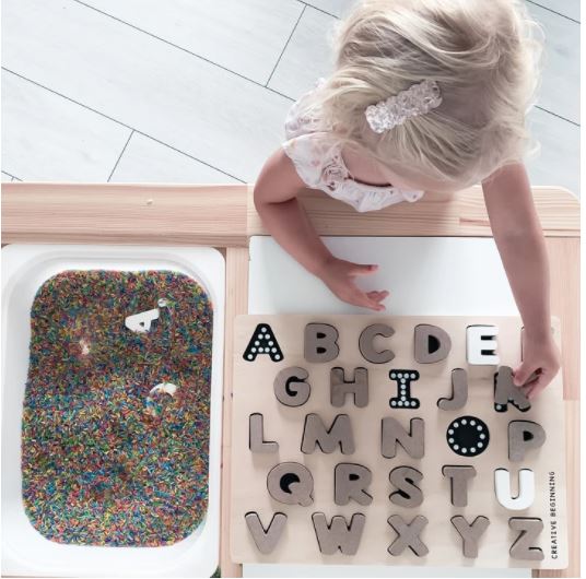 ALPHABET AND NUMBER CHALKBOARD SET -  Alphabet & Number Chalkboard Learning Set | Educational Tracing Board for Autism Support | Multi-Sensory Learning Tool