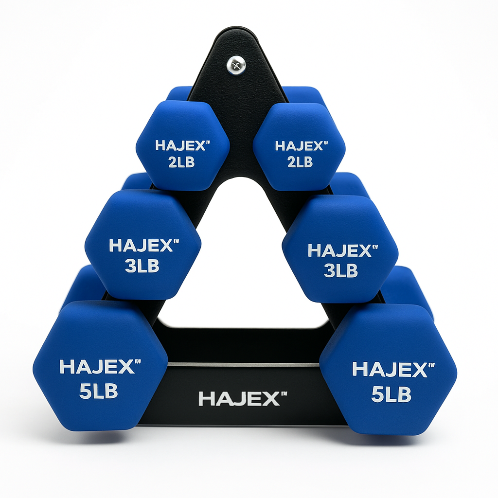 Neoprene Dumbbells Pairs & Sets With Rack