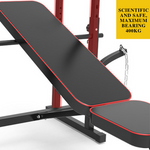 Adjustable Workout Bench with Lat Pulldown Pulley, Scott Bench & Barbell Rack ST6655