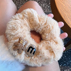 Fuzzy Bear Scrunchie- 4pcs Set