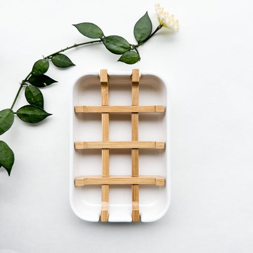 Biodegradable Bamboo & Cornstarch Soap Dish - Plastic Free Zero Waste