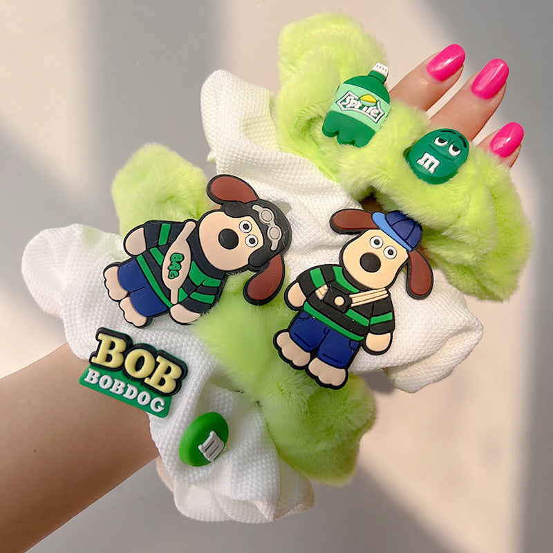 Green Small Fresh Plush Hair Tie