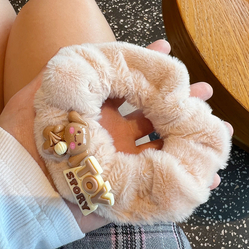 Cute Bear Furry Hair Tie